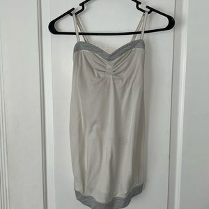 Elegant Gray and White Women's Top